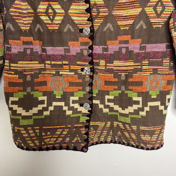 CEDAR CANYON‎ Women's Colorful Blanket Tapestry Aztec Oversized Sz S - Picture 3 of 5